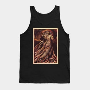 a white haired man in a long pale robe who flees from us with his hands raised 1794 - William Blake Tank Top